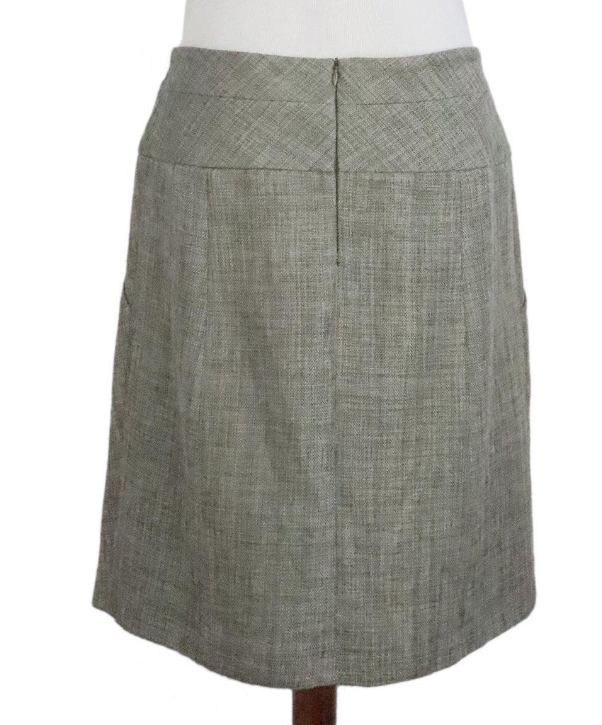 Brunello Cucinelli Grey Cotton Skirt sz 8 - Michael's Consignment NYC
