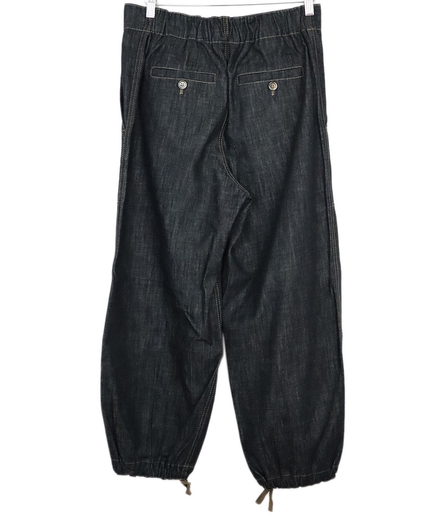 Brunello Cucinelli Black Denim Beaded Pants 1