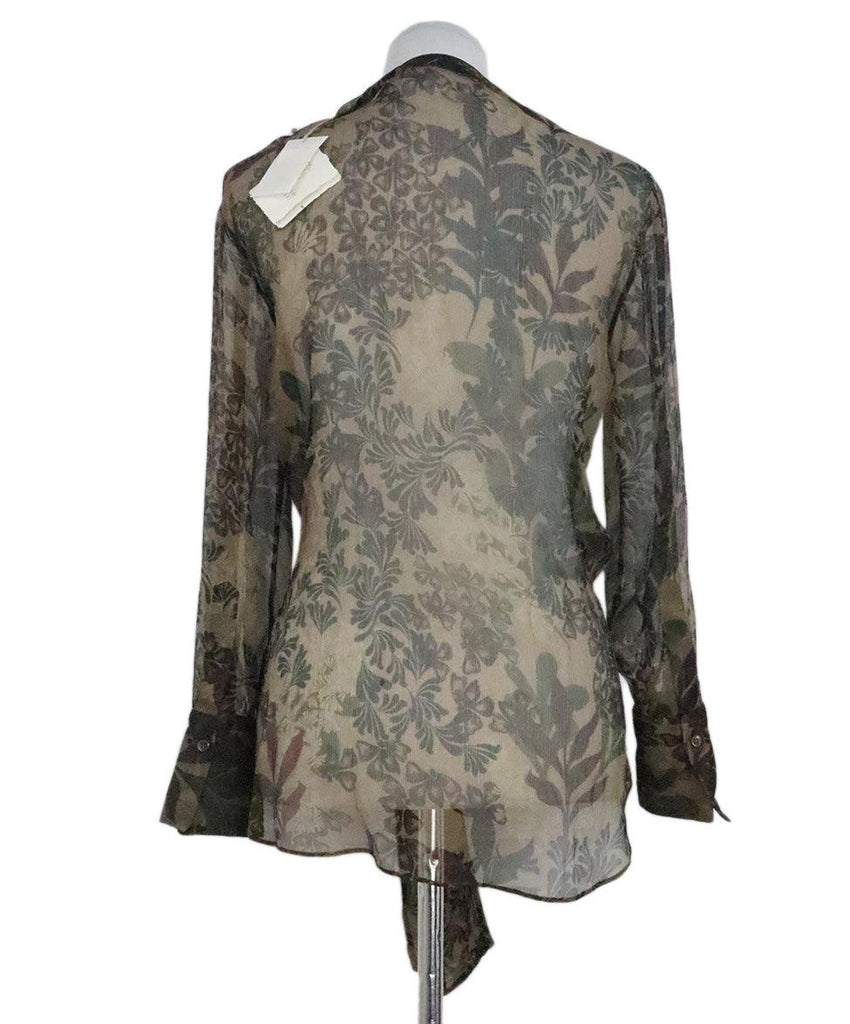 Brunello Cucinelli Floral Print Silk Blouse sz 4 - Michael's Consignment NYC