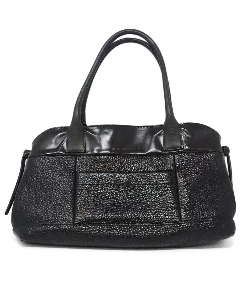 Brunello Cucinelli Charcoal & Black Leather Handbag 