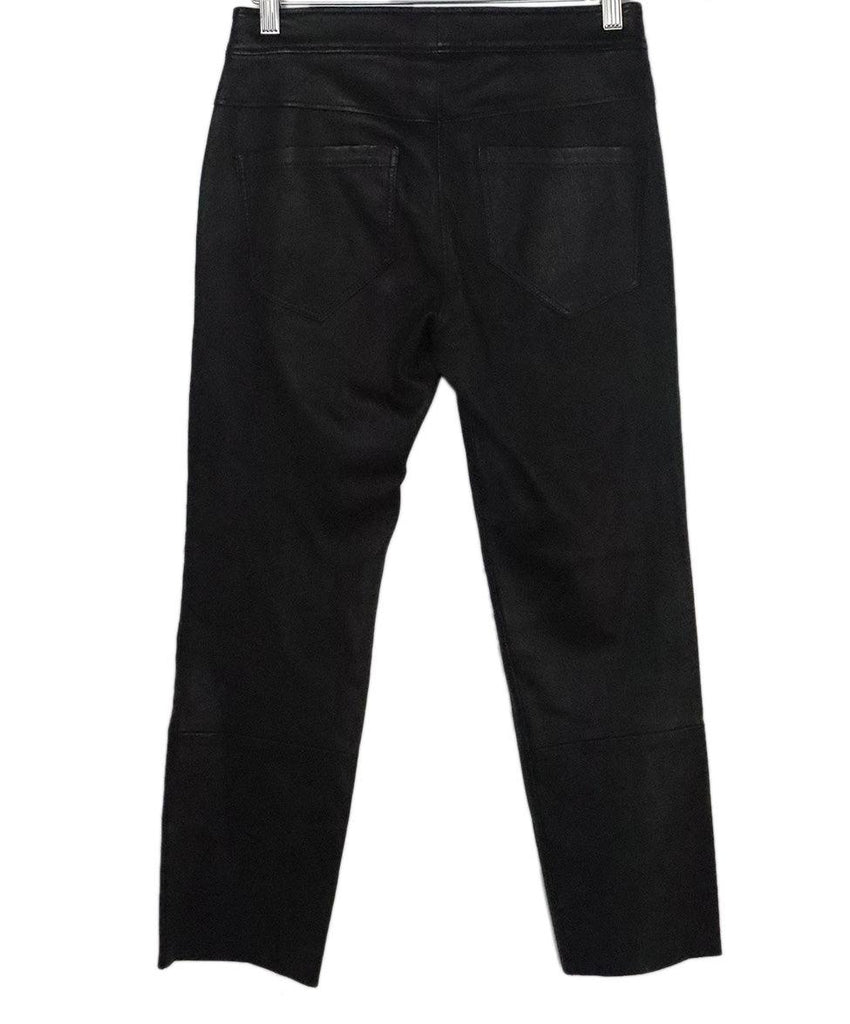 Brunello Cucinelli Black Leather Pants 1