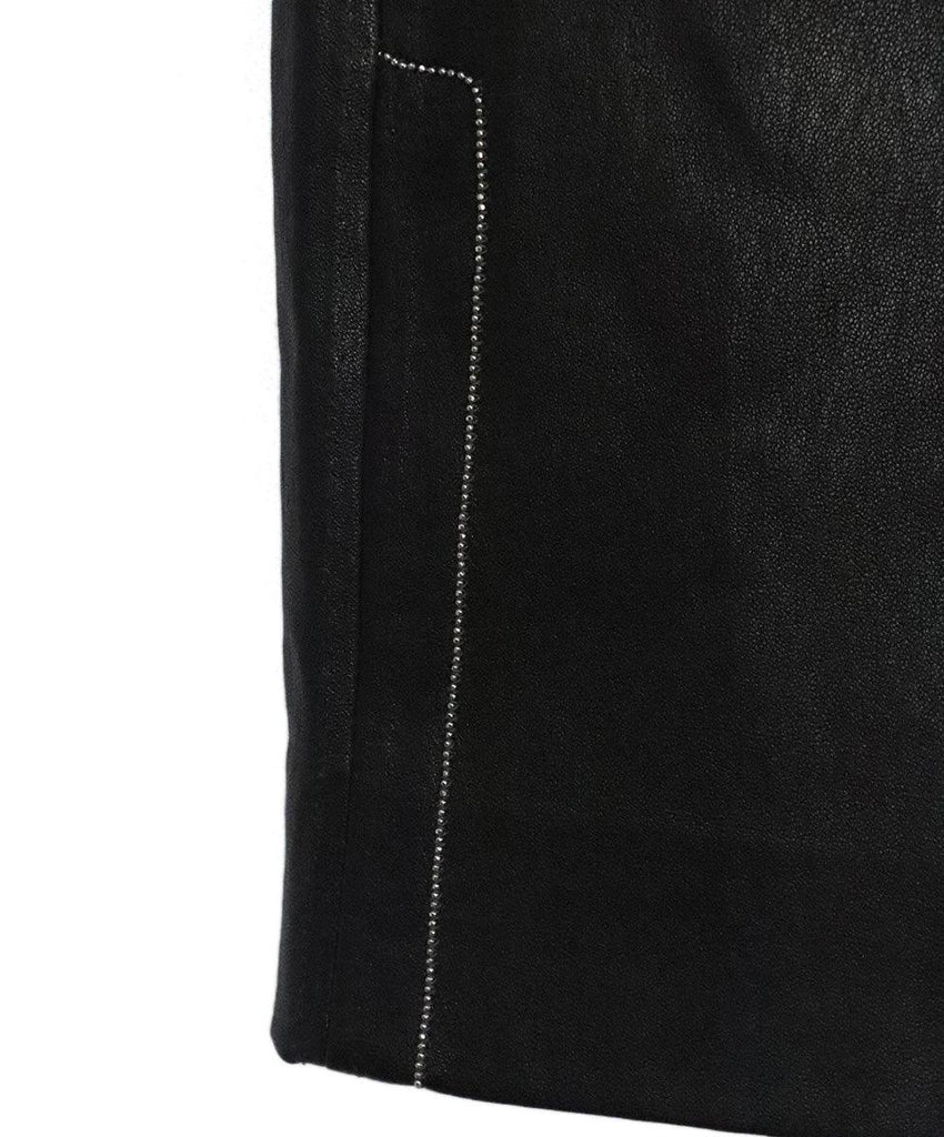 Brunello Cucinelli Black Leather Pants sz 2 - Michael's Consignment NYC