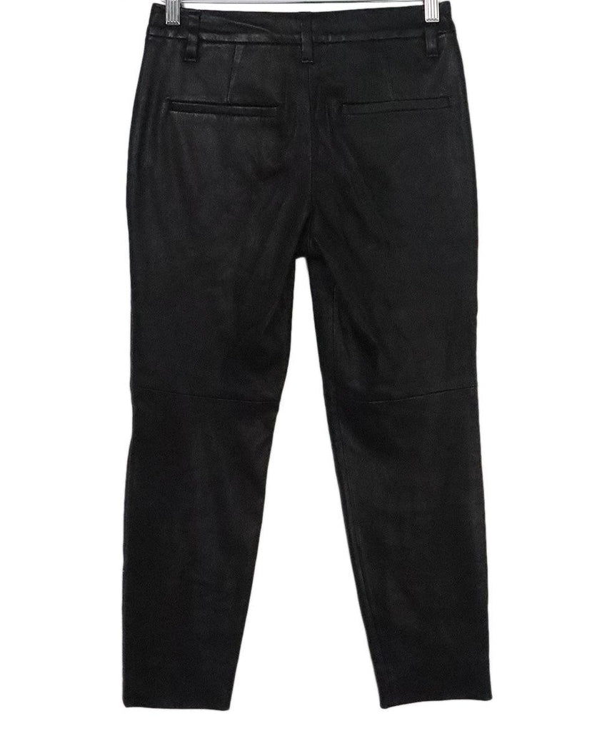 Brunello Cucinelli Black Leather Pants 1