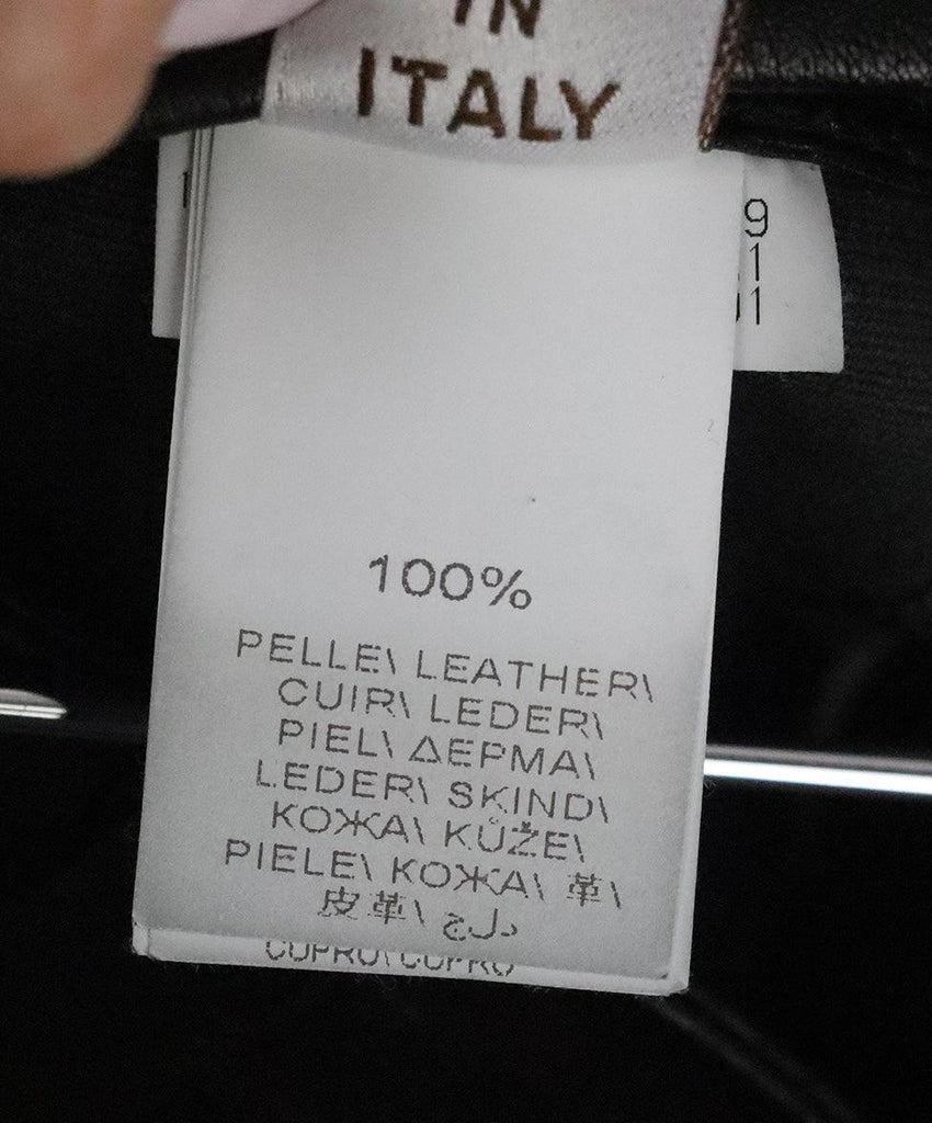 Brunello Cucinelli Black Leather Pants 3