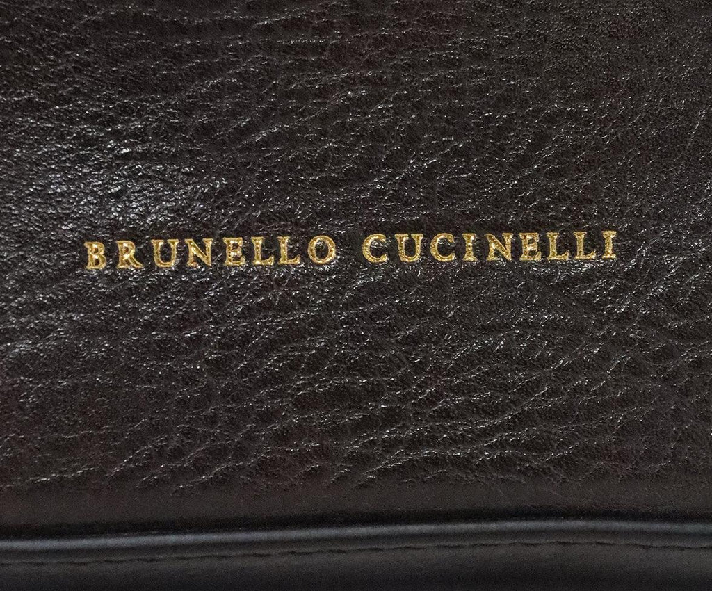 Brunello Cucinelli Brown Leather Crossbody - Michael's Consignment NYC