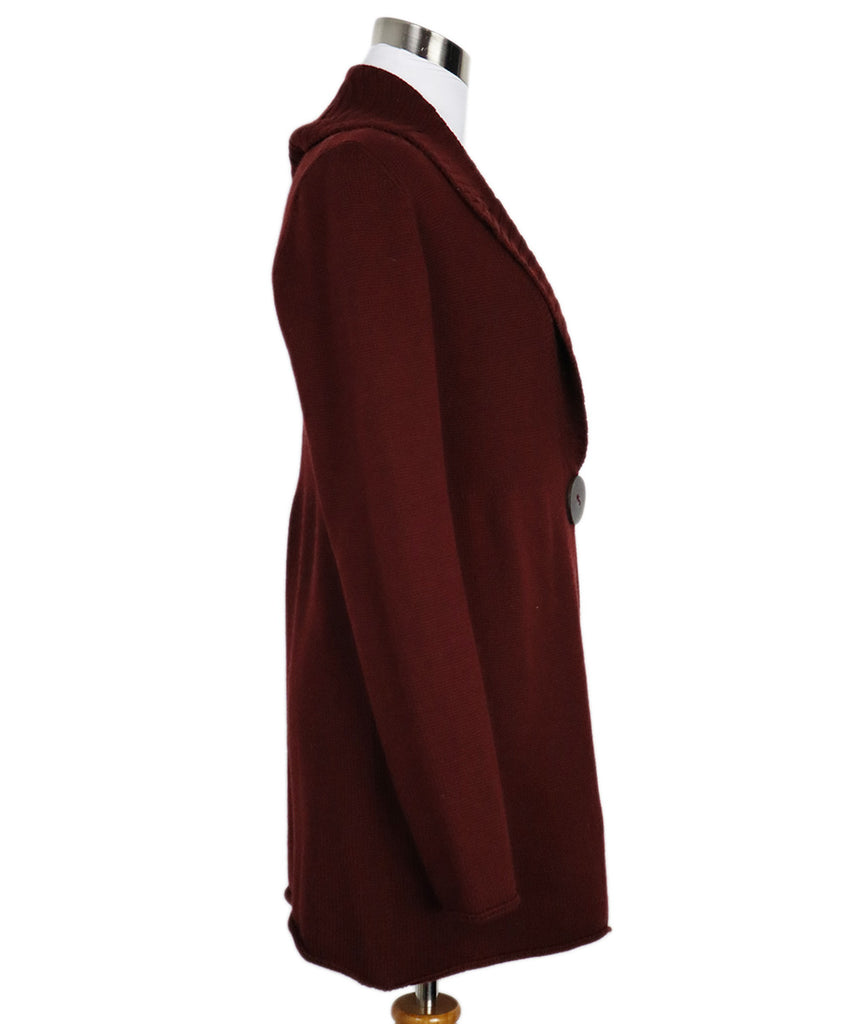 Brunello Cucinelli Burgundy Cashmere Cardigan 1