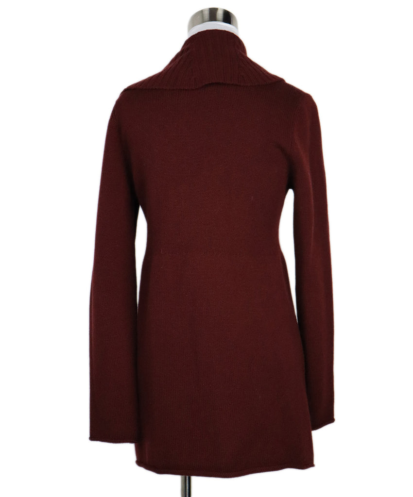Brunello Cucinelli Burgundy Cashmere Cardigan 2