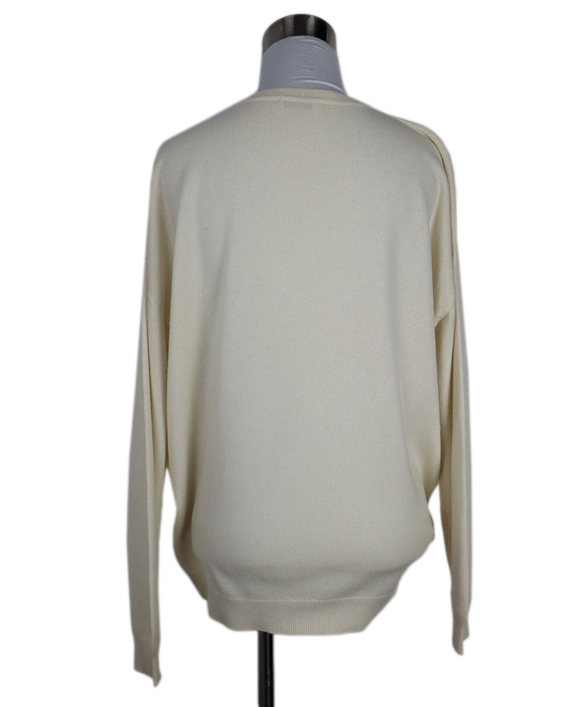 Brunello Cucinelli Cream Beaded Cashmere Sweater 2