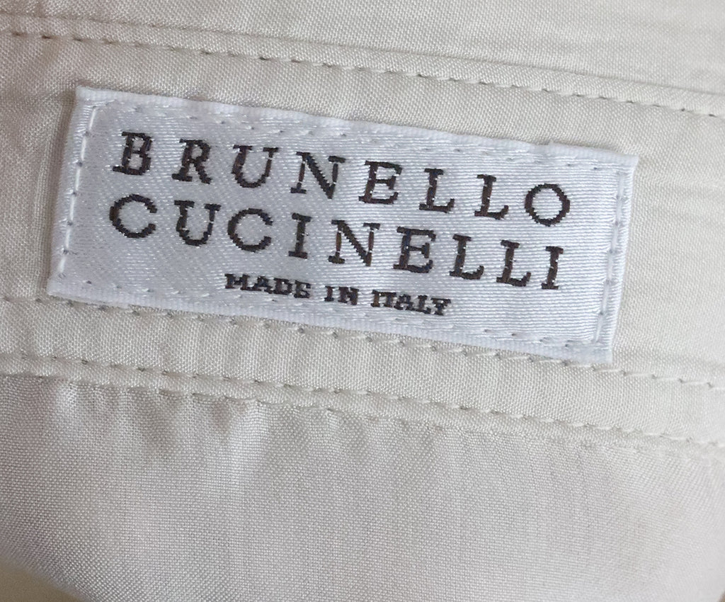 Brunello Cucinelli Cream Silk Blouse 3