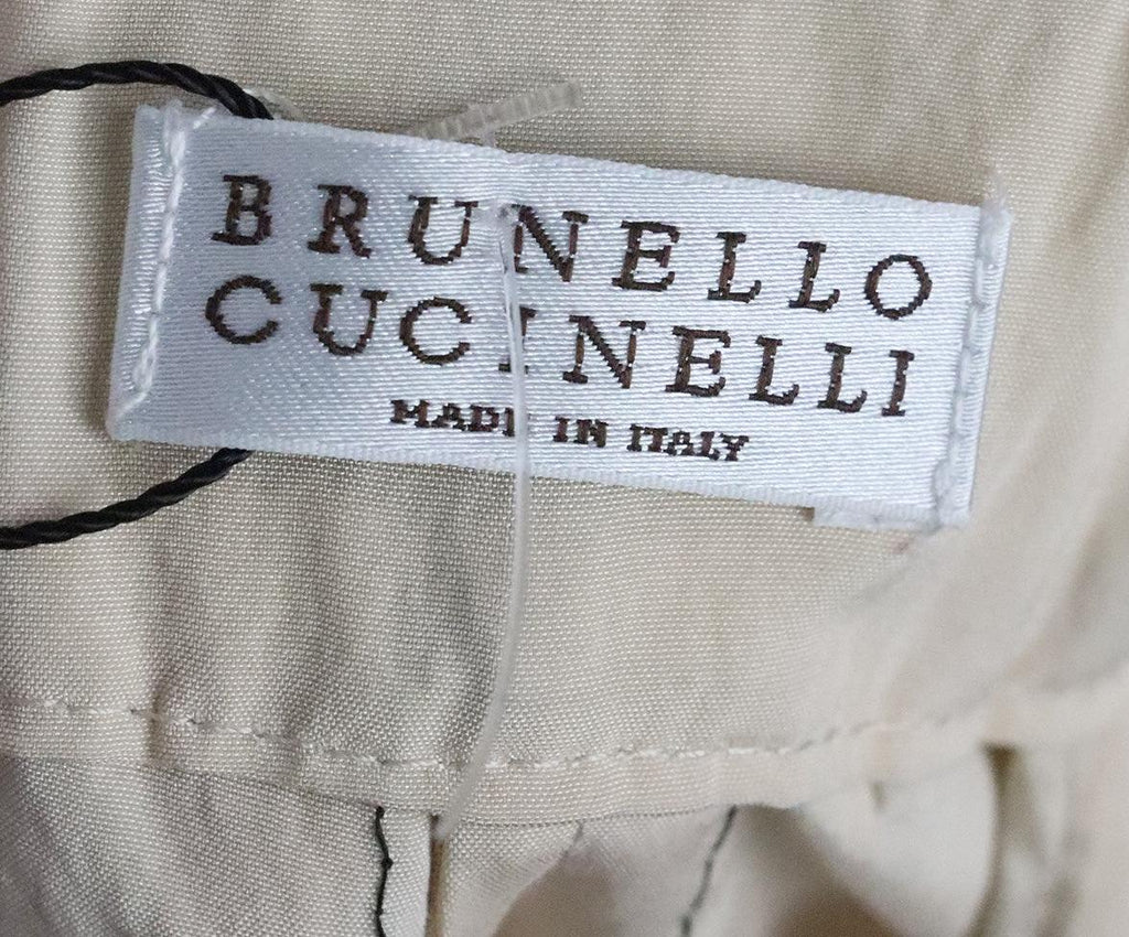 Brunello Cucinelli Cream & Black Sequin Pants 2