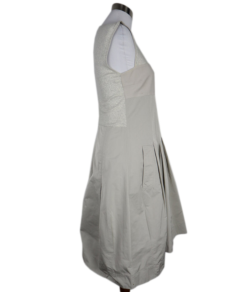 Brunello Cucinelli Grey Cotton Sleeveless Dress 1