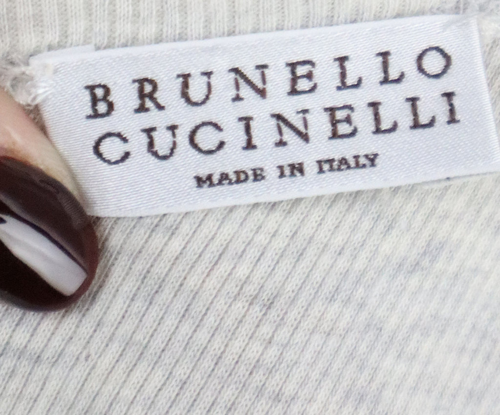 Brunello Cucinelli Grey Cotton Sleeveless Dress 3