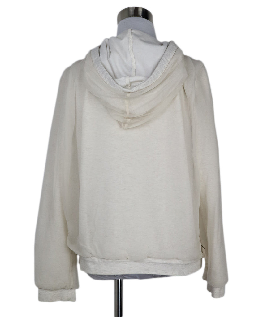 Brunello Cucinelli Ivory Cotton & Silk Hoodie 2