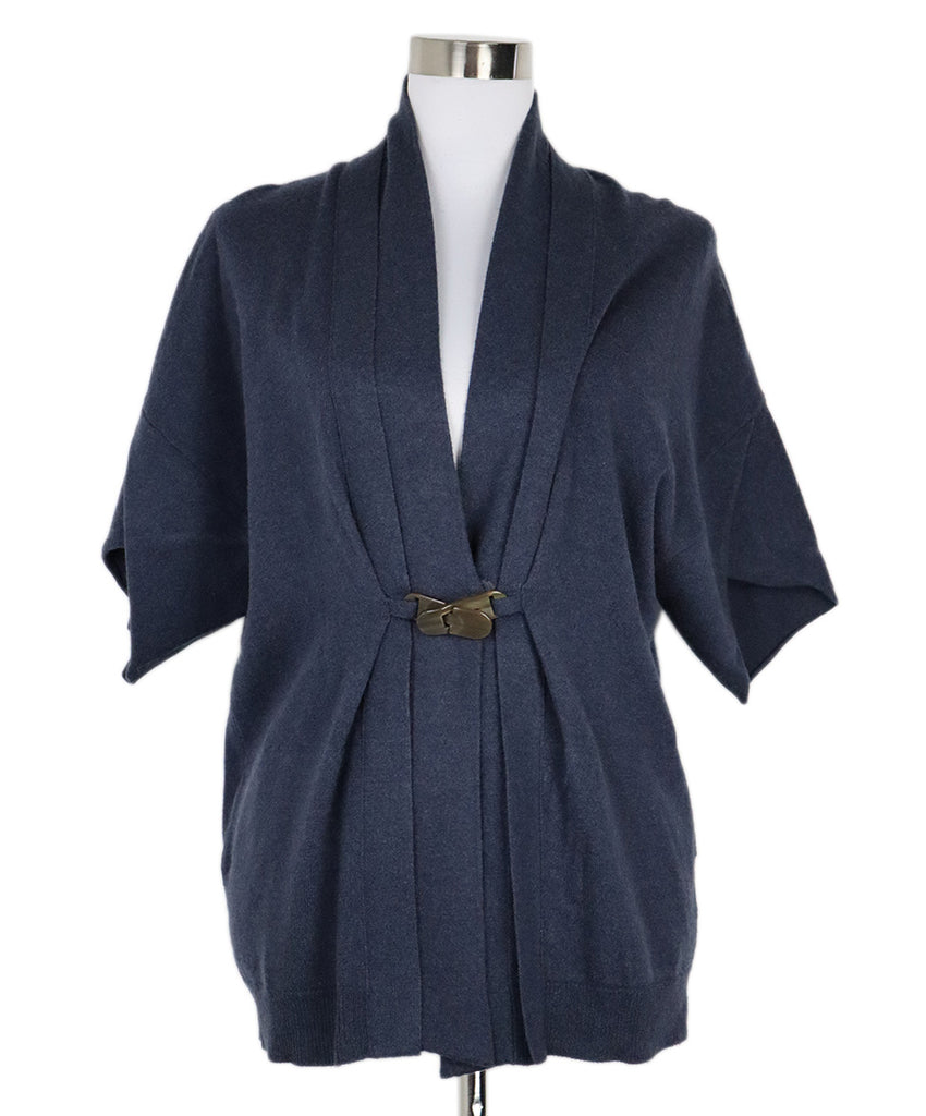 Brunello Cucinelli Navy Cashmere Cardigan 