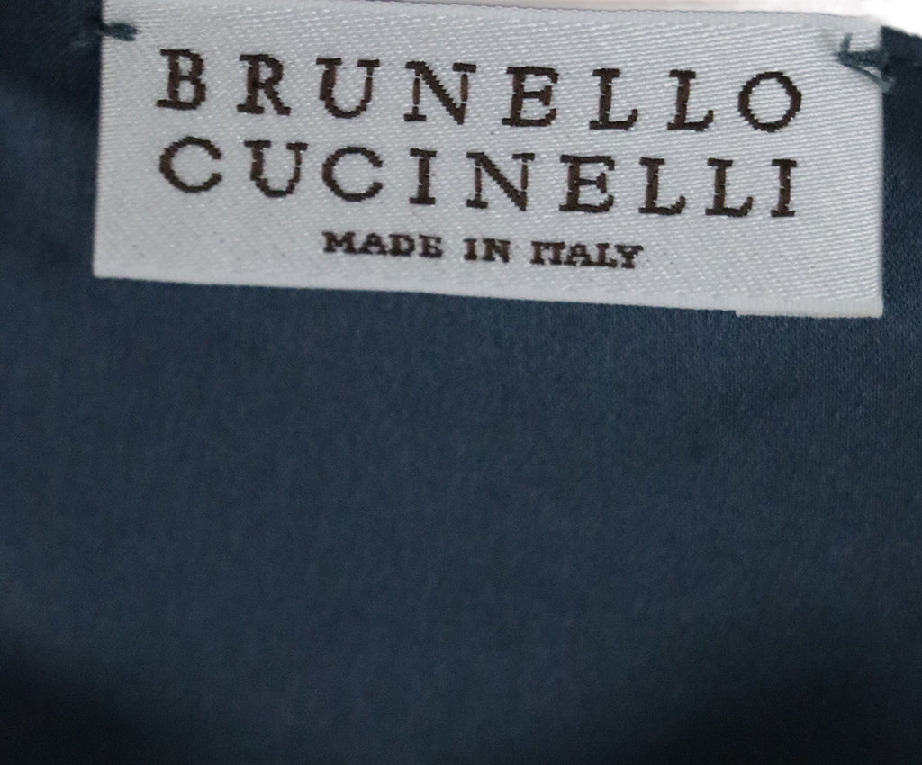 Brunello Cucinelli Navy Silk Blouse 3