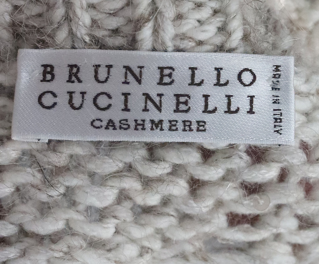 Brunello Cucinelli Oatmeal Cashmere Sweater 3