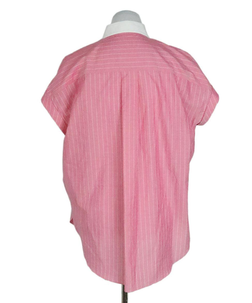 Brunello Cucinelli Pink & White Striped Top sz 10 - Michael's Consignment NYC