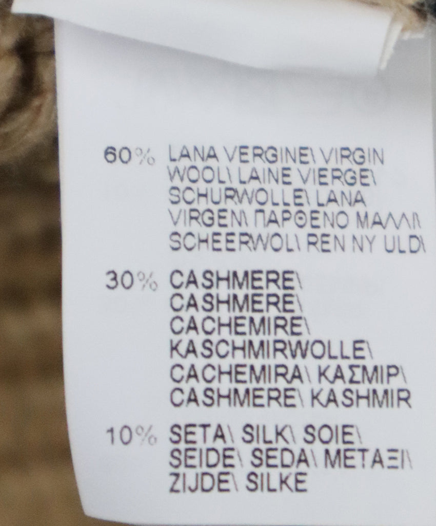 Brunello Cucinelli Tan & Grey Cashmere Knit Sweater 4