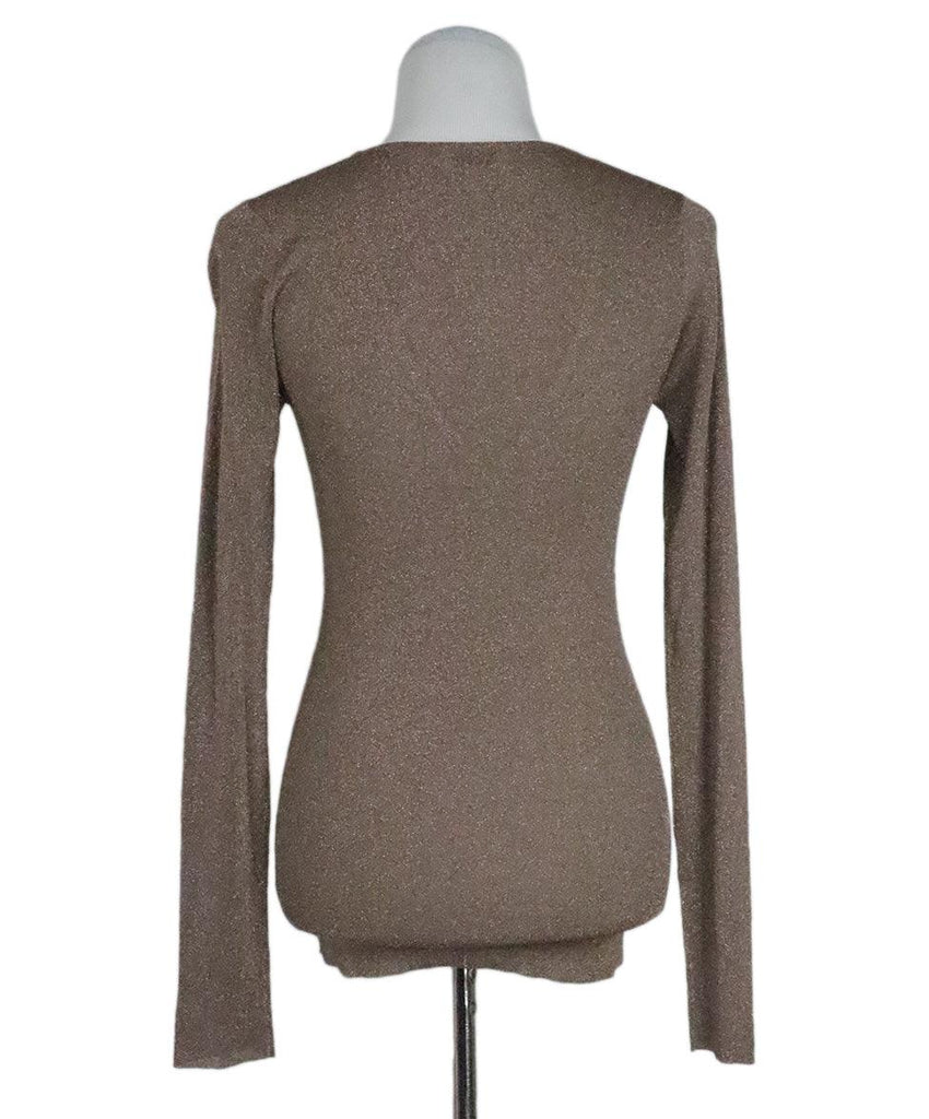 Brunello Cucinelli Taupe Lurex Sweater sz 2 - Michael's Consignment NYC