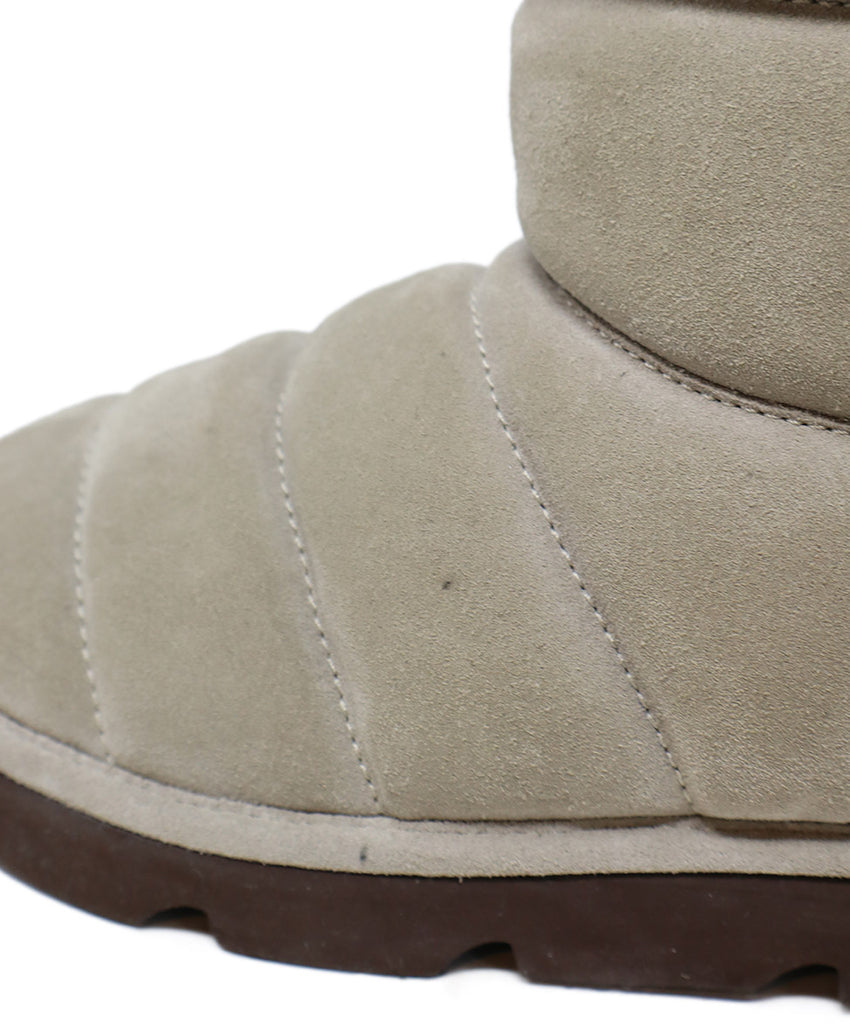 Brunello Cucinelli Taupe Suede Quilted Booties sz 7 - Michael's Consignment NYC
