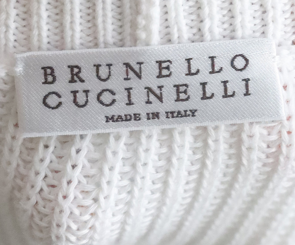 Brunello Cucinelli White Cotton Cardigan 3