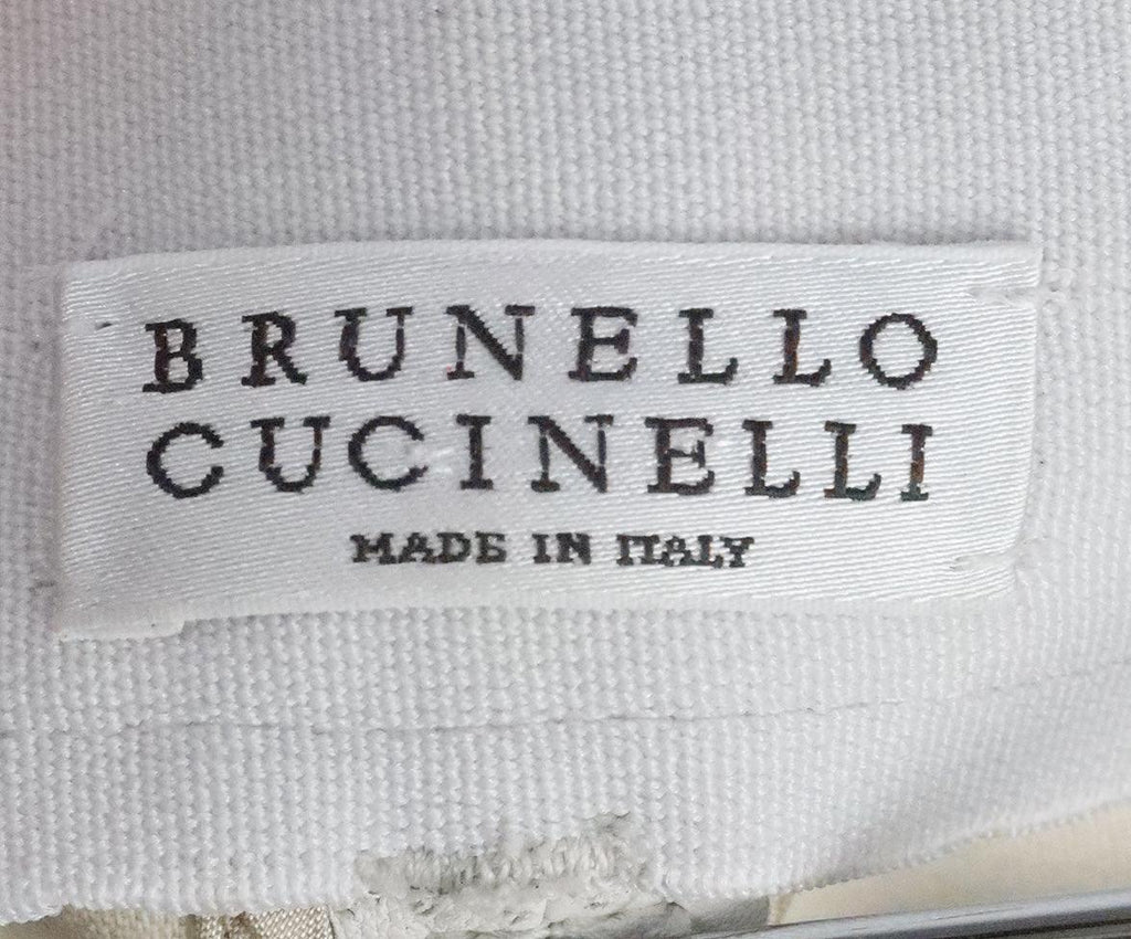 Brunello Cucinelli White Leather Pants 2