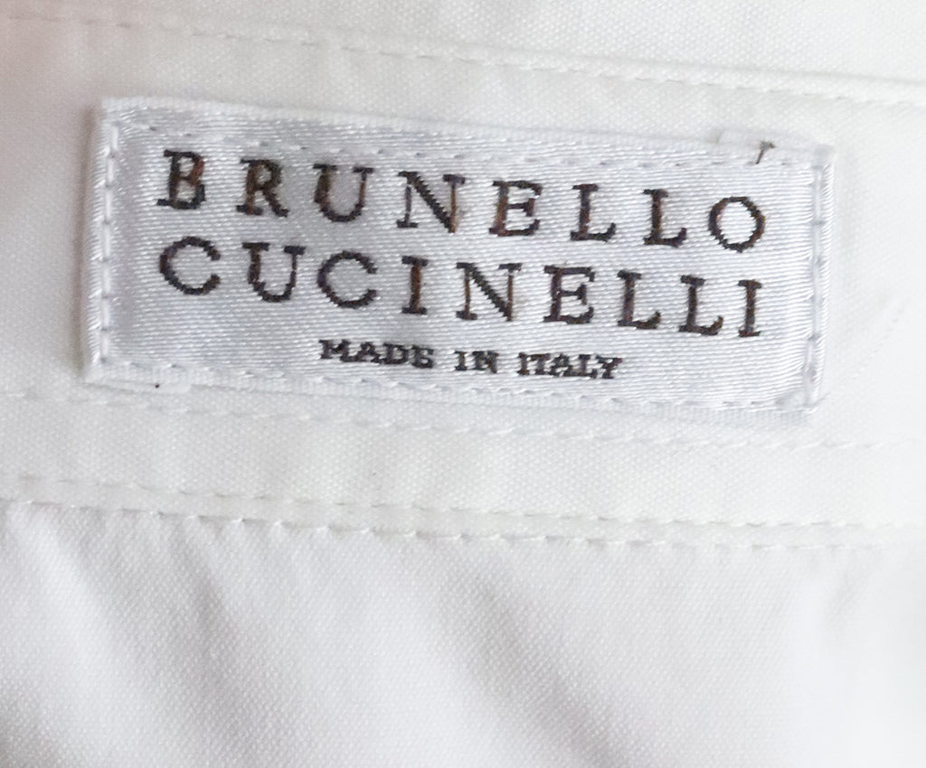Brunello Cucinelli White Cotton Longsleeve Top 3