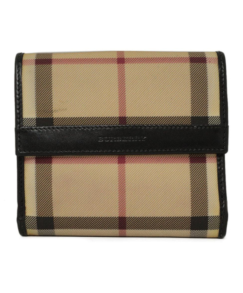 Burberry Beige & Black Plaid Wallet - Michael's Consignment NYC