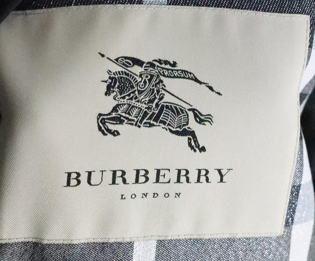 Burberry Black Nylon & Leather Trenchcoat sz 4 - Michael's Consignment NYC