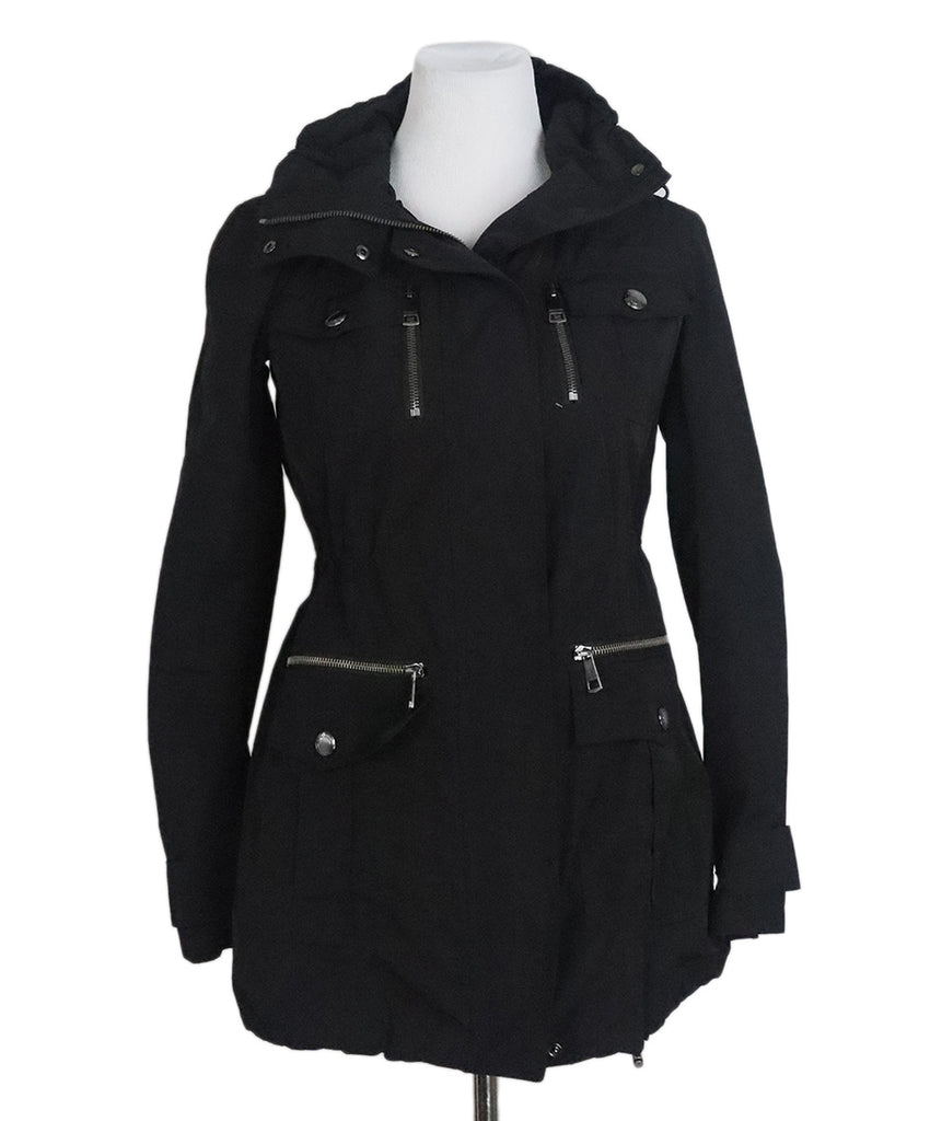 Burberry Black Hooded Raincoat 
