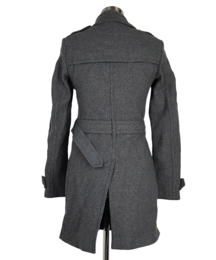 Burberry Brit Grey Wool Coat sz 2 - Michael's Consignment NYC
