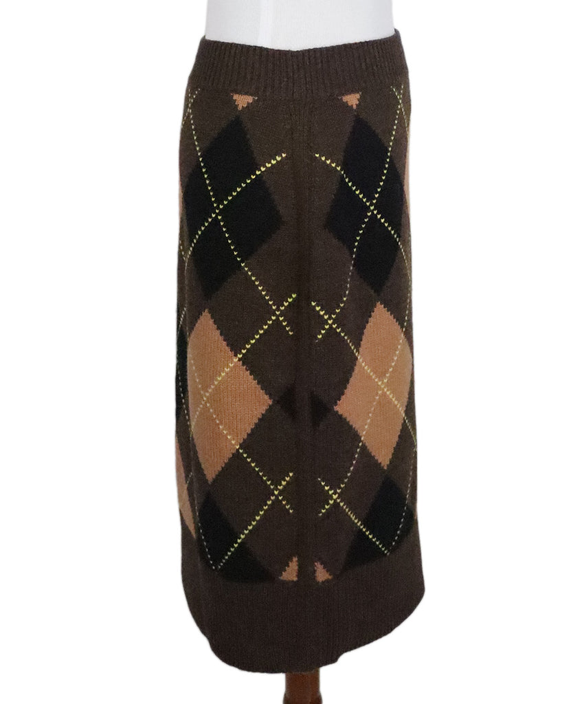 Burberry Brown Wool Cashmere Skirt 1