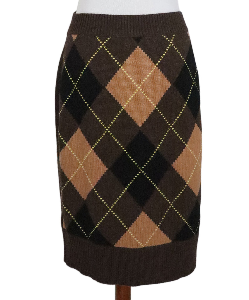 Burberry Brown Wool Cashmere Skirt 2