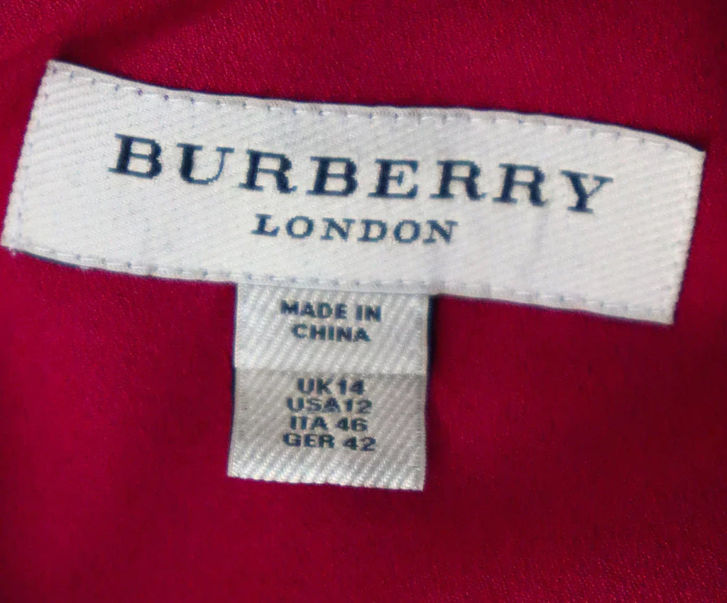 Burberry Fuchsia Silk Dress sz 6 - Michael's Consignment NYC