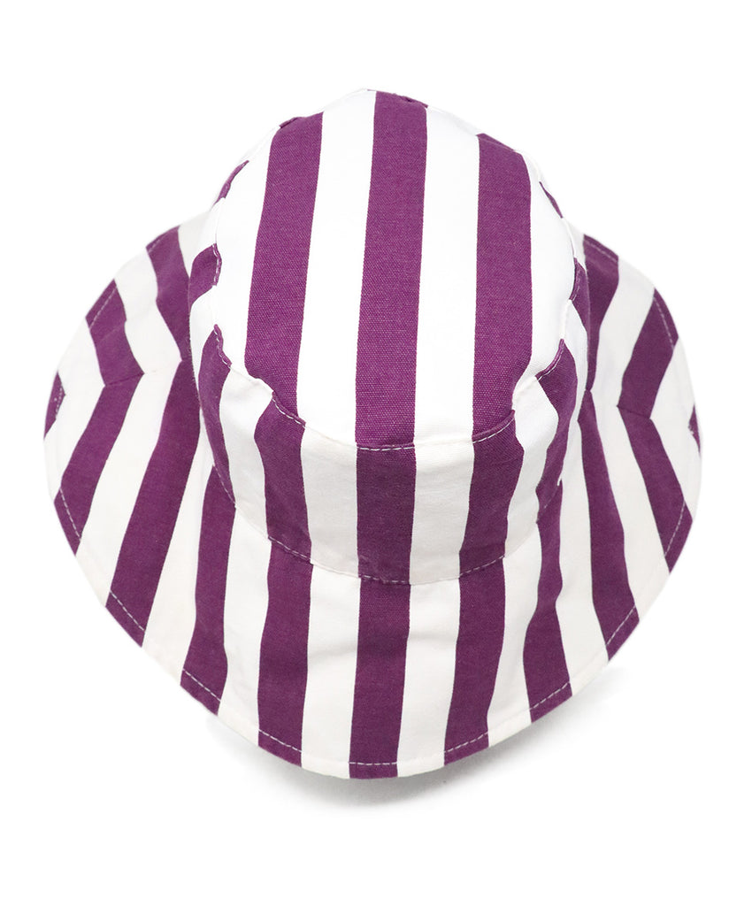 Burberry Reversible Floral Print & Stripe Hat 3