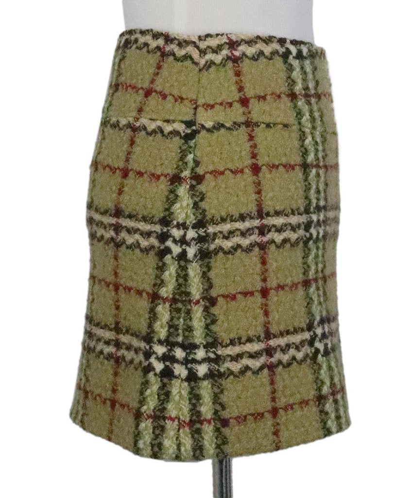 Burberry Green Plaid Wool Skirt sz 4 - Michael's Consignment NYC