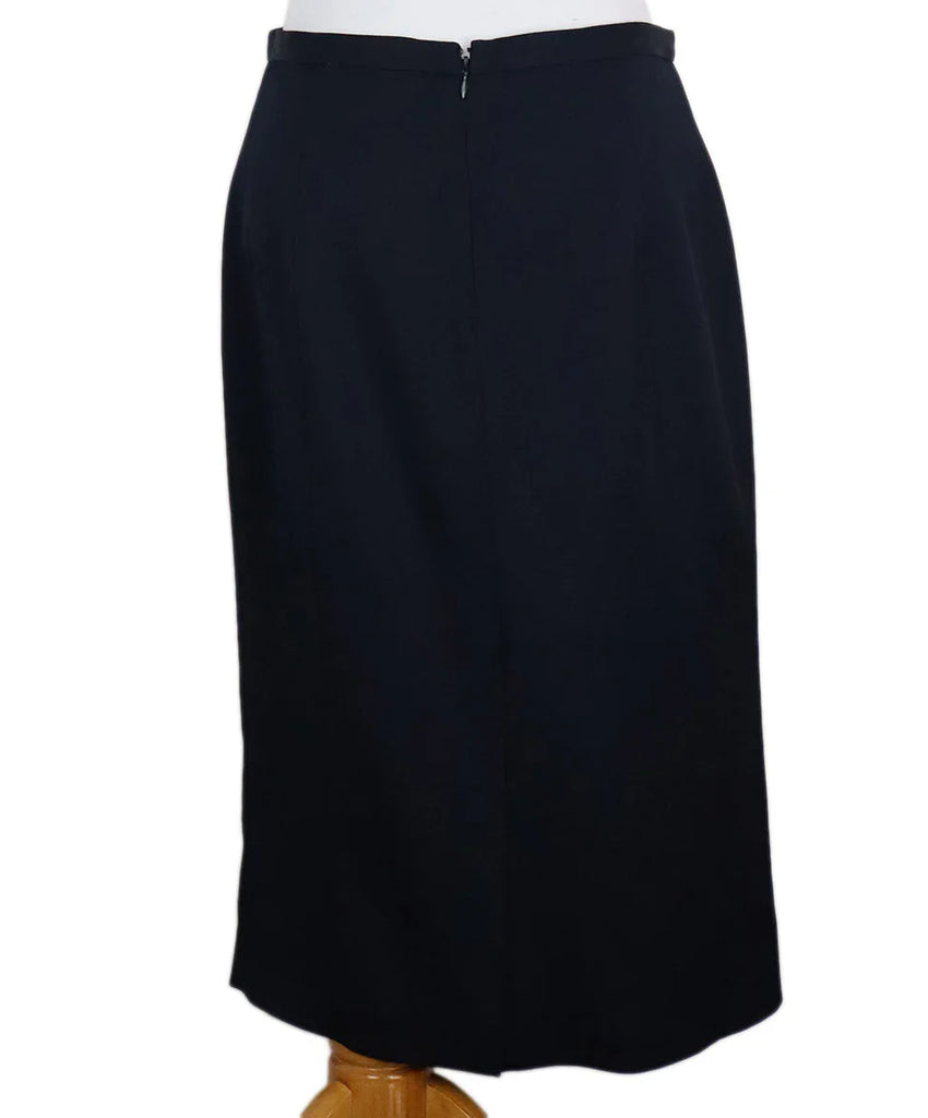 Burberry Navy Wool Skirt sz 8 - Michael's Consignment NYC