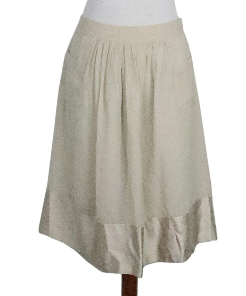 Burberry Neutral Silk Skirt sz 4 - Michael's Consignment NYC