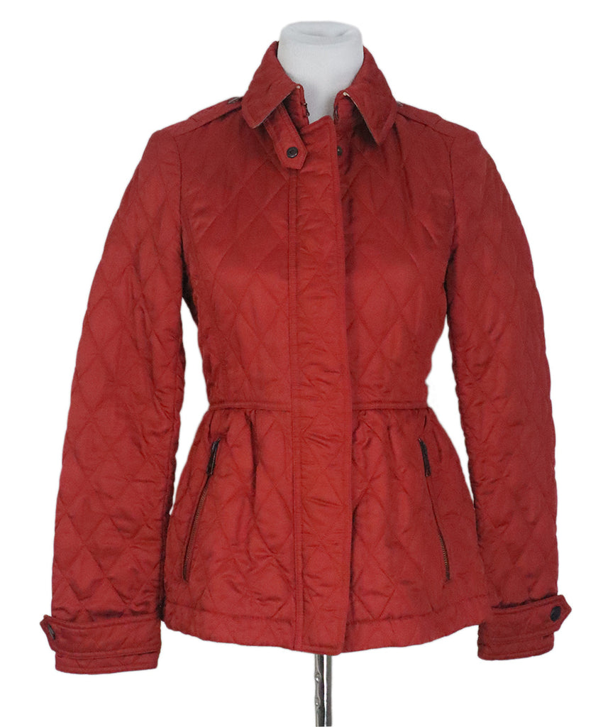 Burberry Red Quilted Jacket 