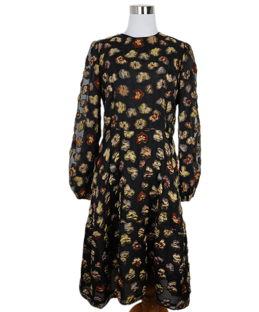 CO Black Yellow & Red Floral Dress 