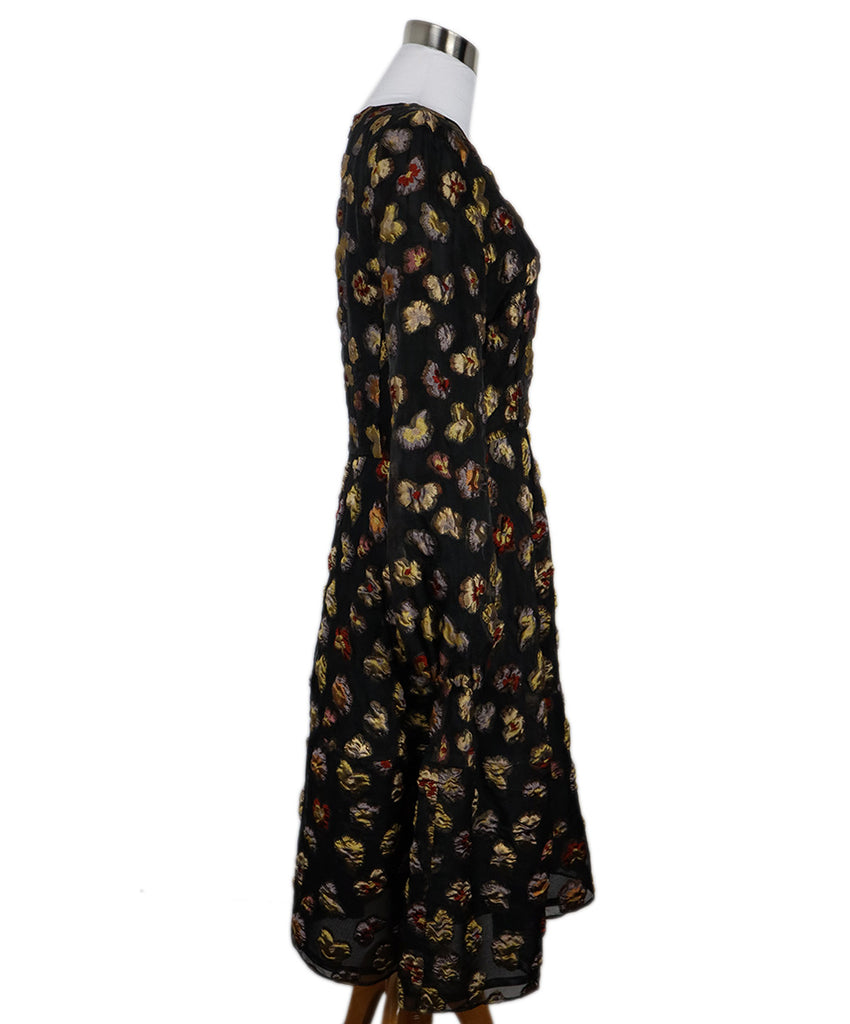 CO Black Yellow & Red Floral Dress 1