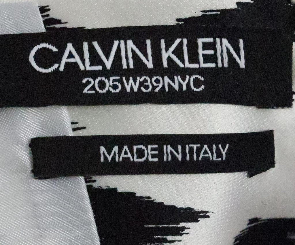 C Klein Black & White Silk Dress sz 4 - Michael's Consignment NYC