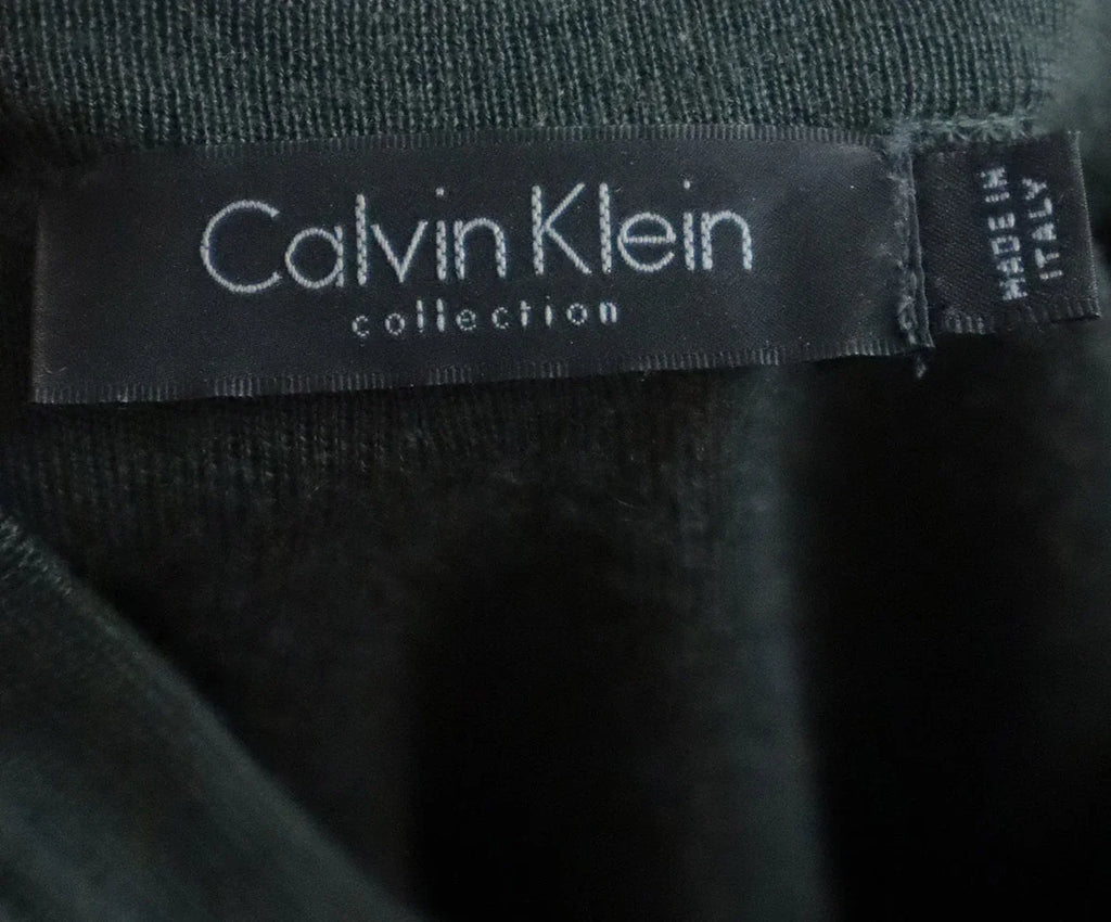 Calvin Klein Green Cashmere & Leather Dress sz 6 - Michael's Consignment NYC