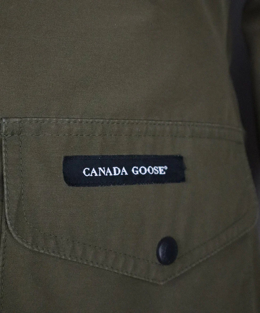 Canada Goose Green Coat w/ Fur Collar sz 12 - Michael's Consignment NYC