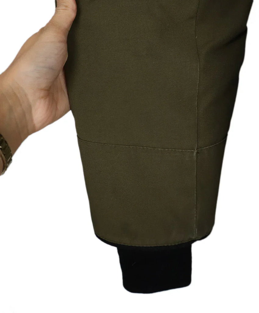 Canada Goose Green Coat w/ Fur Collar sz 12 - Michael's Consignment NYC