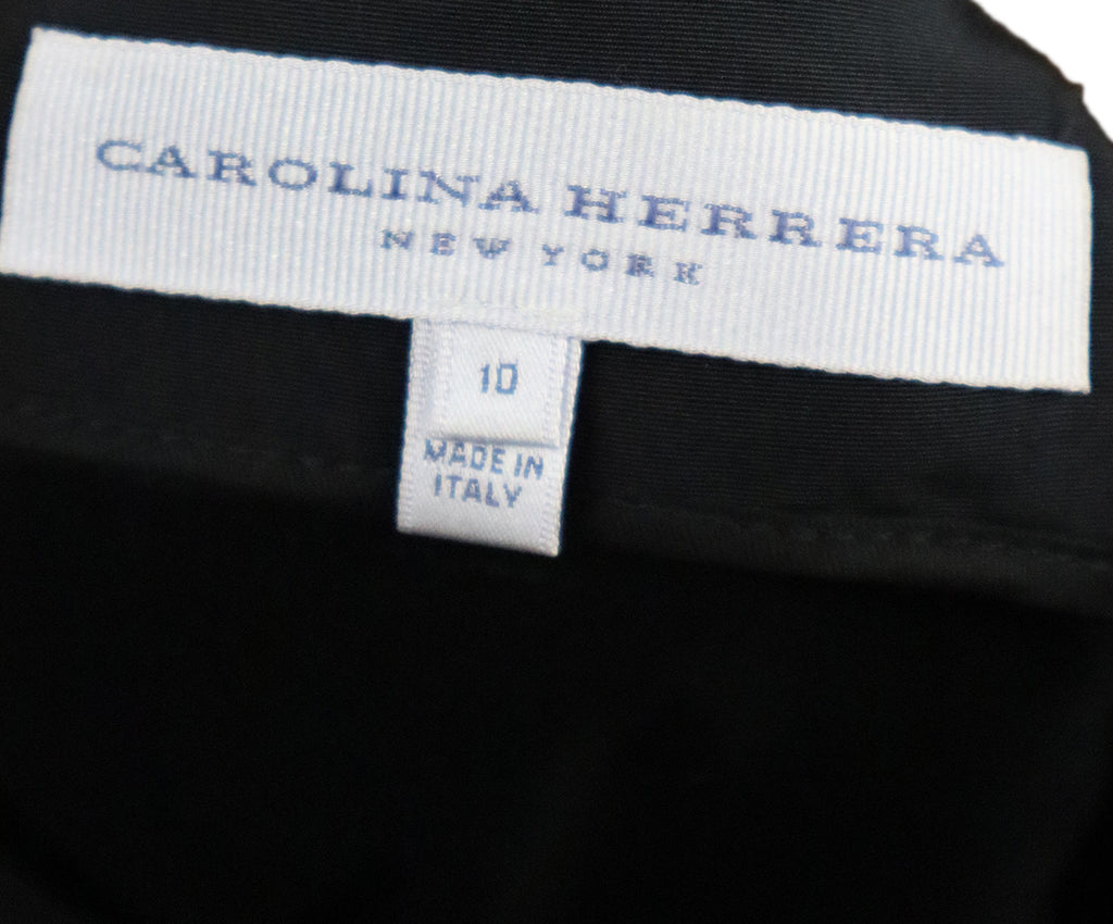 Carolina Herrera Black & Grey Floral Print Dress 3