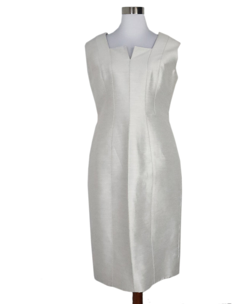 Carolina Herrera Grey Silk Dress 