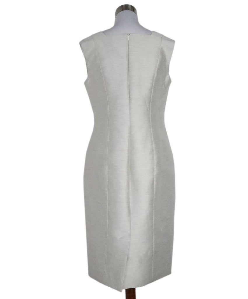 Carolina Herrera Grey Silk Dress sz 10 - Michael's Consignment NYC
