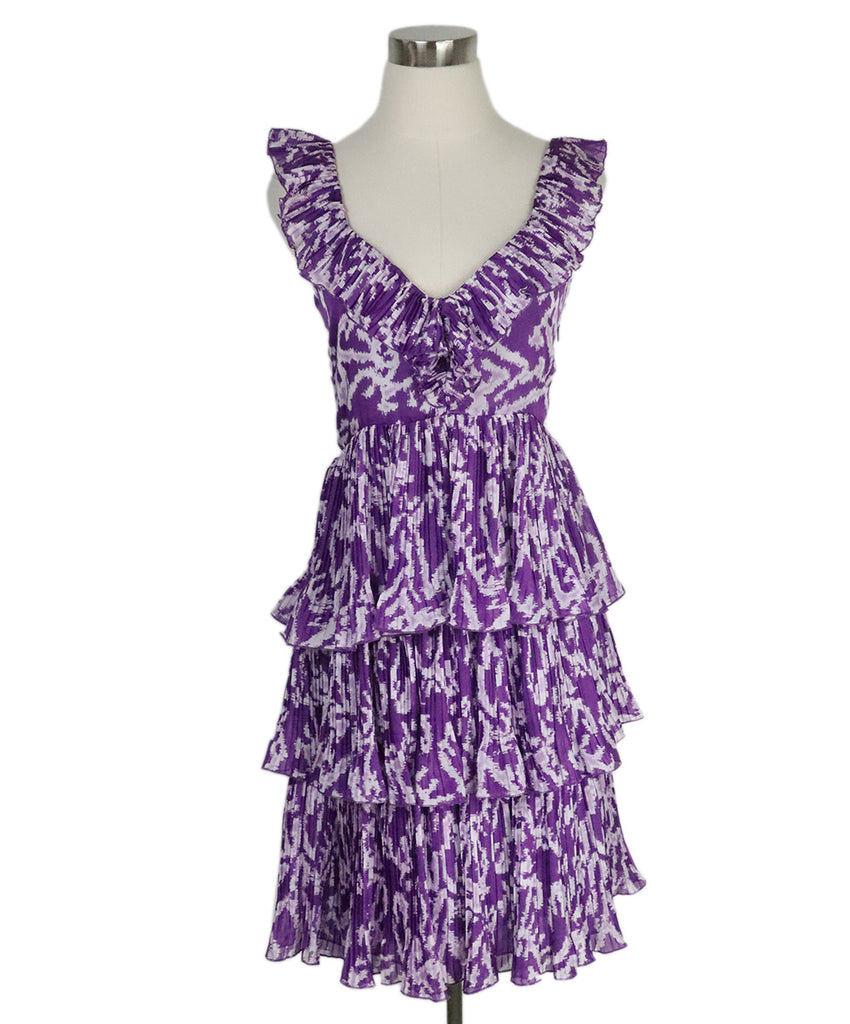 Carolina Herrera Purple Silk Dress 