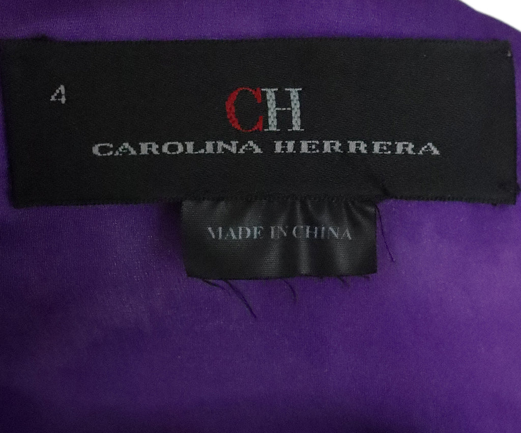 Carolina Herrera Purple Silk Dress 3